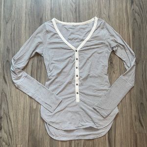 Lululemon Striped Long Sleeve Shirt